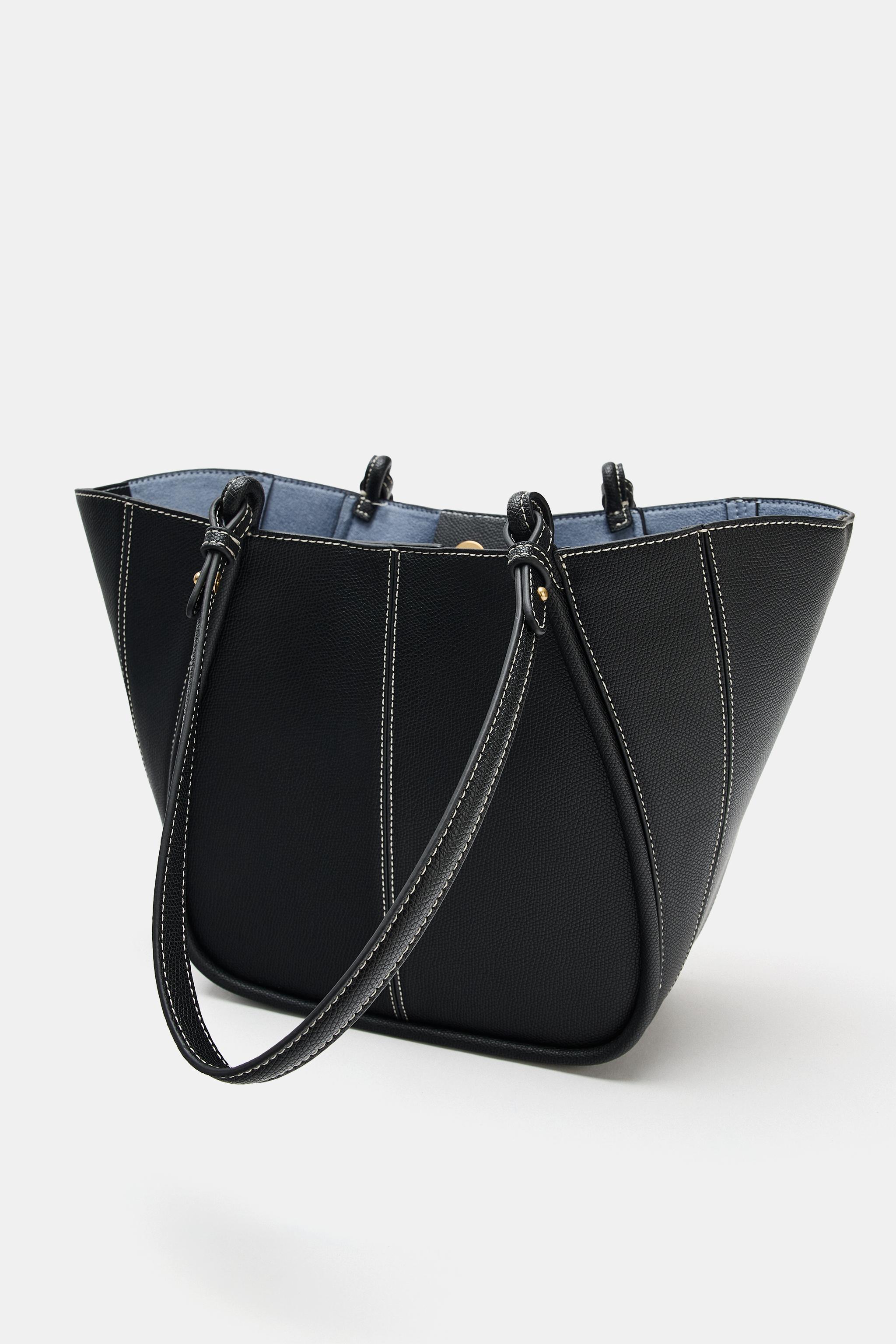 MINI SHOPPER WITH TOPSTITCHING