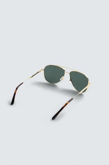 LUNETTES DE SOLEIL STYLE AVIATEUR ÉDITION LIMITÉE - Or de Zara - Image 6