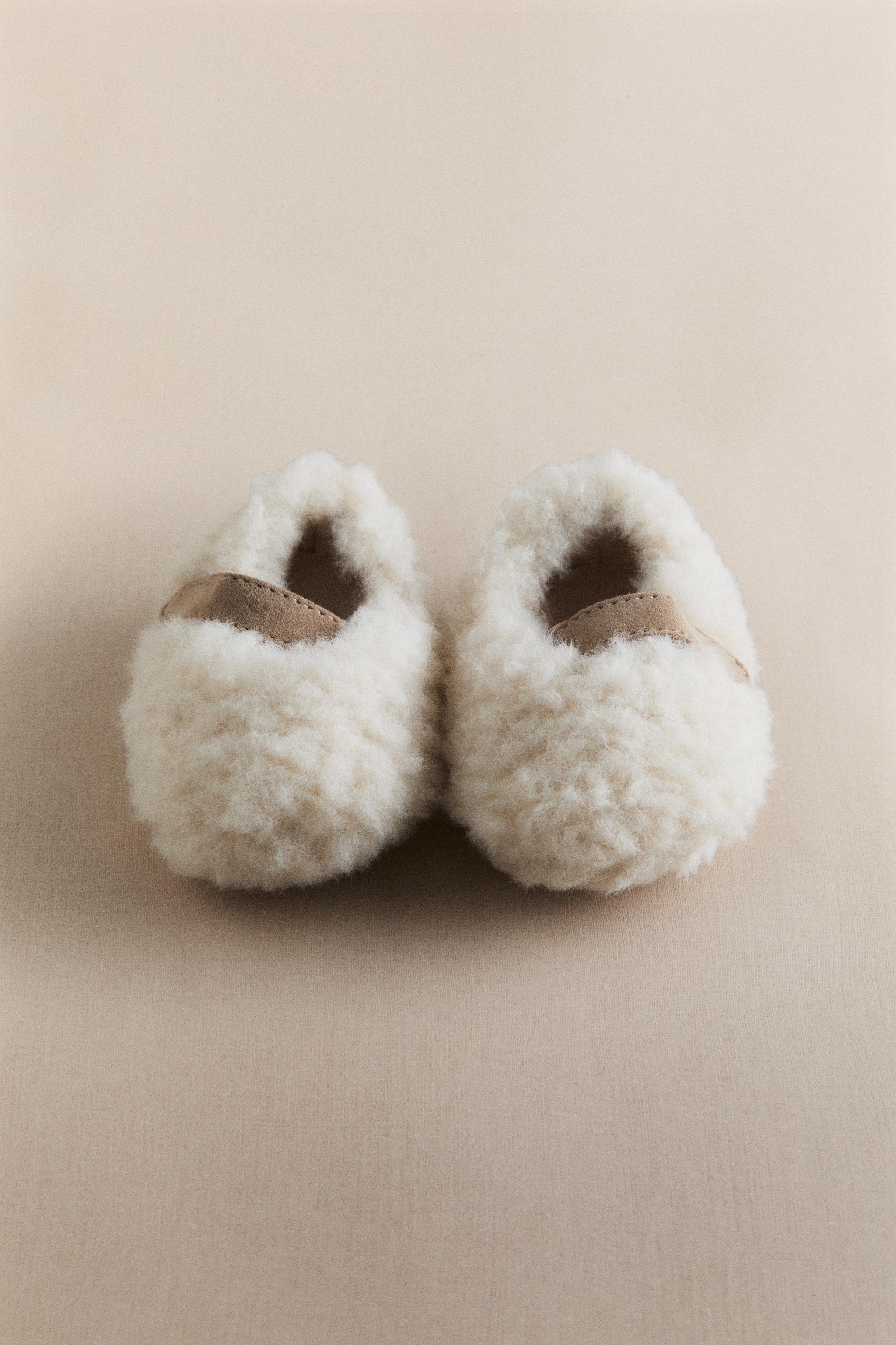 CHAUSSON BALLERINE IMITATION PEAU DE MOUTON