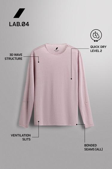 T-SHIRT RUNNING STRUCTURE LÉGÈRE - Violet de Zara - Image 1