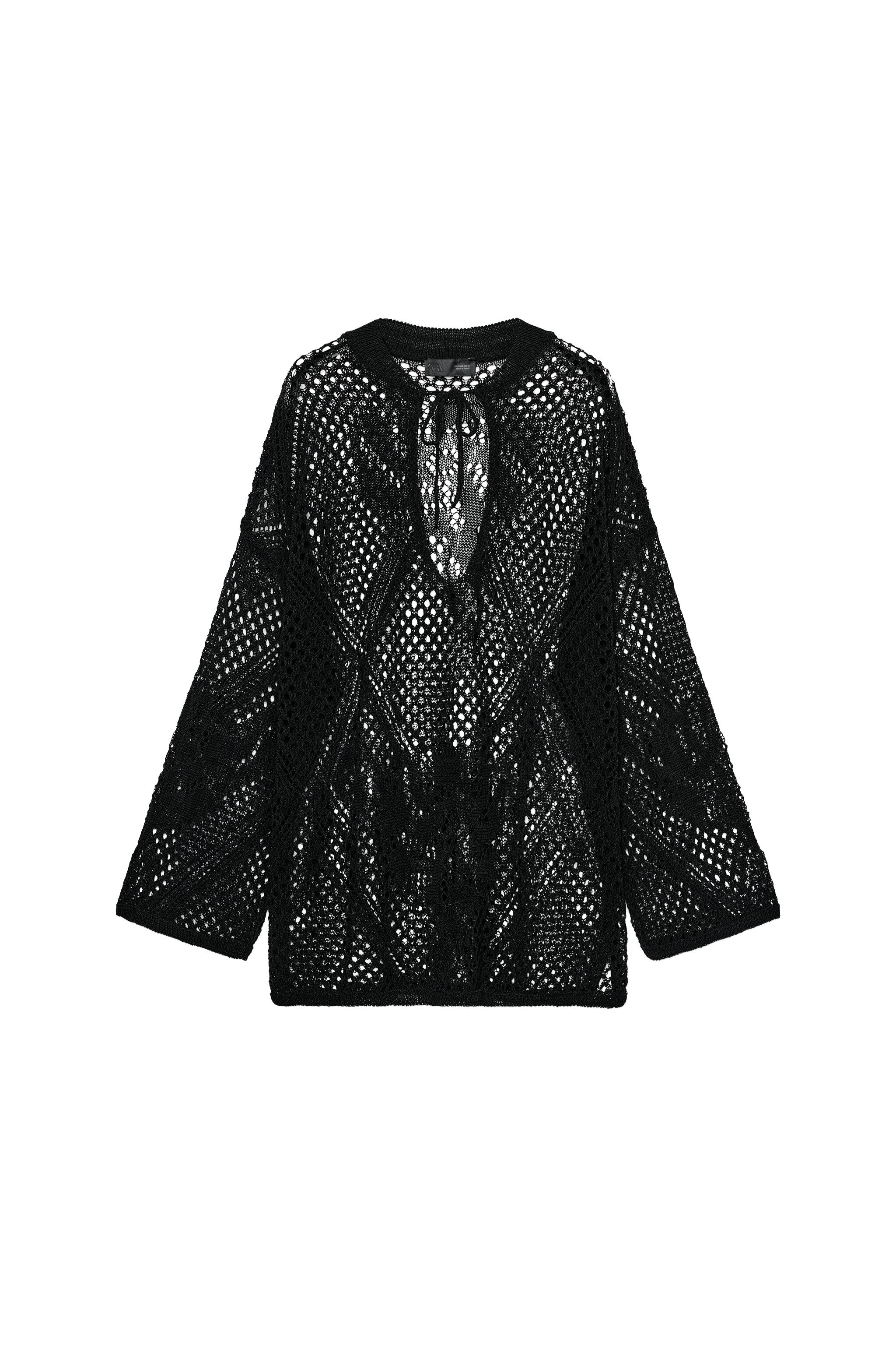 zara — PULLOVER IN MAGLIA TRAFORATA