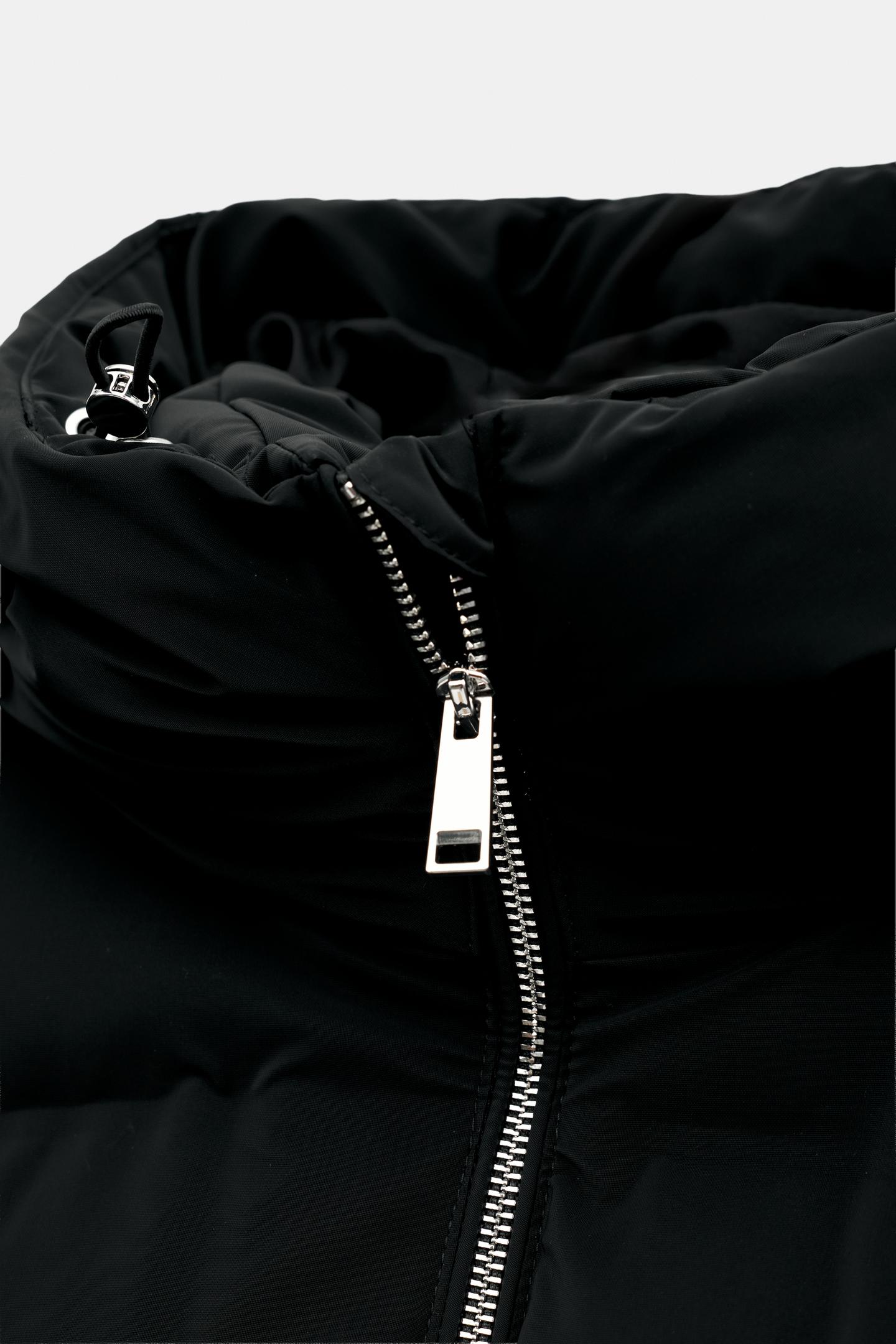 Женская ветровка Zara Windproof Rubberized Anorak, цвет: Чёрный — фото 9
