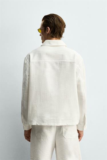 SURCHEMISE FLUIDE COUPE DÉCONTRACTÉE - Blanc cassé de Zara - Image 2