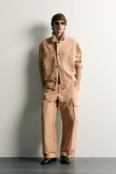 SURCHEMISE RELAXED FIT À POCHES - Marron clair de Zara - Image 0