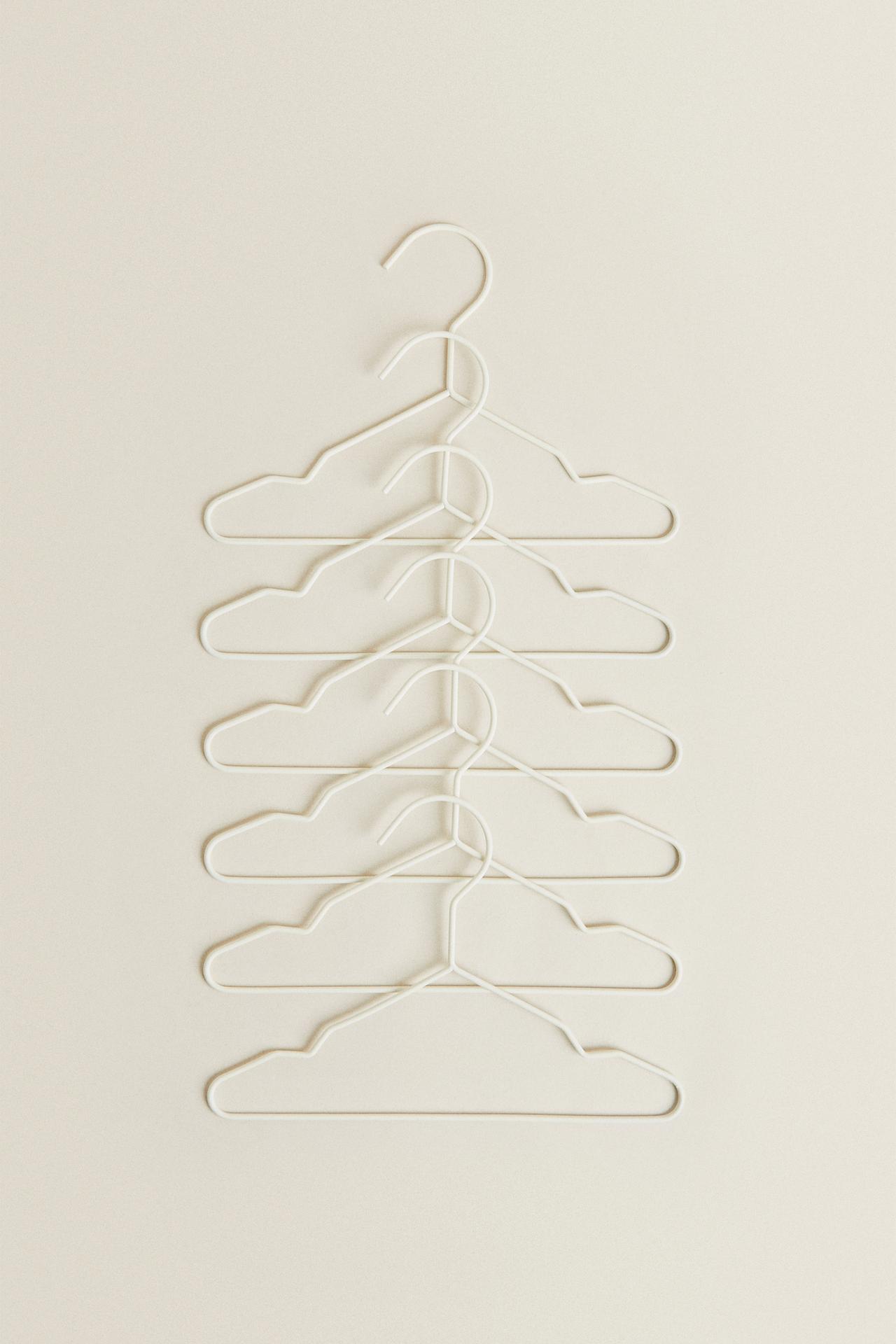 PACK OF RUBBERIZED BABY HANGERS (PACK OF 6) — Oyster-white