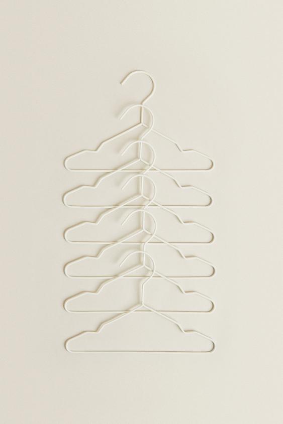 PACK OF RUBBERISED BABY HANGERS (PACK OF 6) - Oyster-white by Zara - Image 0