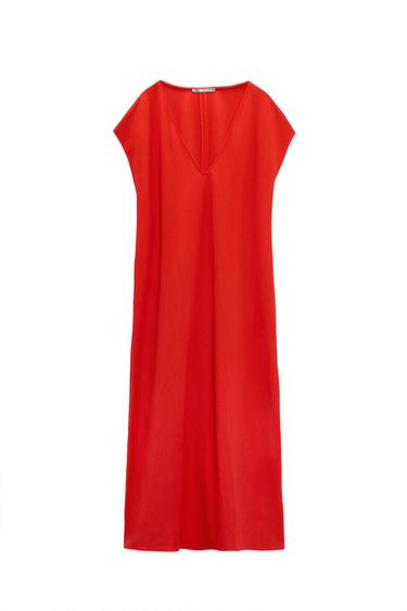 V-NECK MIDI TUNIC