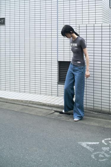 Z1975 HIGH-WAIST WIDE-LEG JEANS - Mid-blue by Zara - Image 0