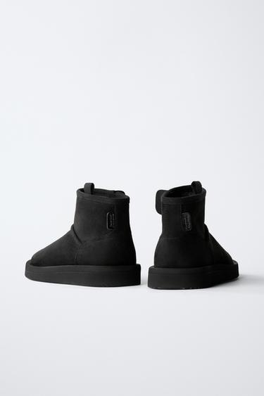 BOTTINES EFFET FOURRURE - Noir de Zara - Image 3