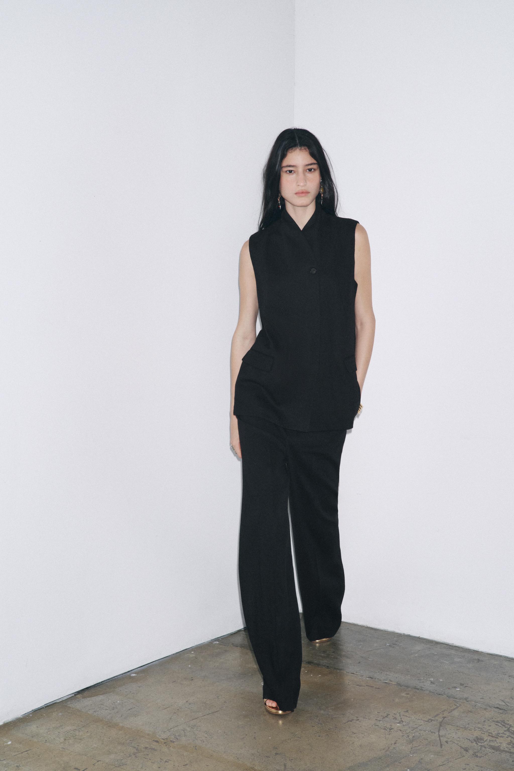 パンツ celine two tack slacks black w32 Celine Crochet Wide Leg Pants Set (Black) Plus Size – Blu
