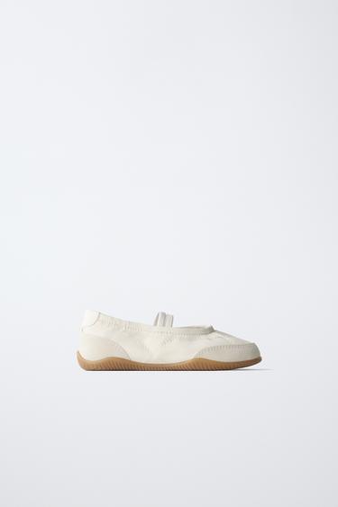 SPORTY BALLERINA FLATS - White by Zara - Image 0