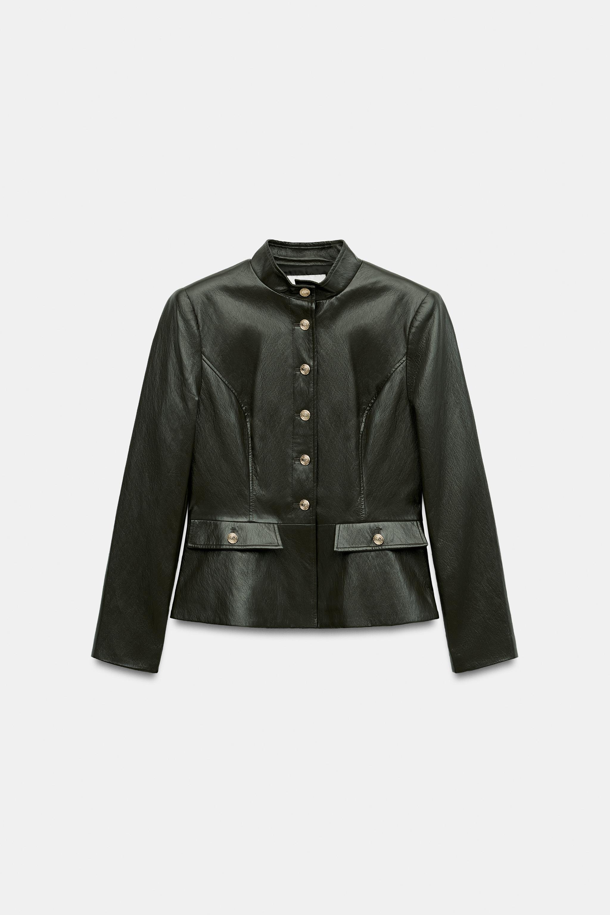 BLOUSON À ÉPAULETTES EN MATIÈRE SYNTHÉTIQUE