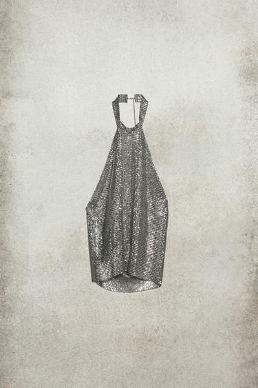 MESH HALTER TOP LUDOVIC DE SAINT SERNIN x ZARA - Silver by Zara