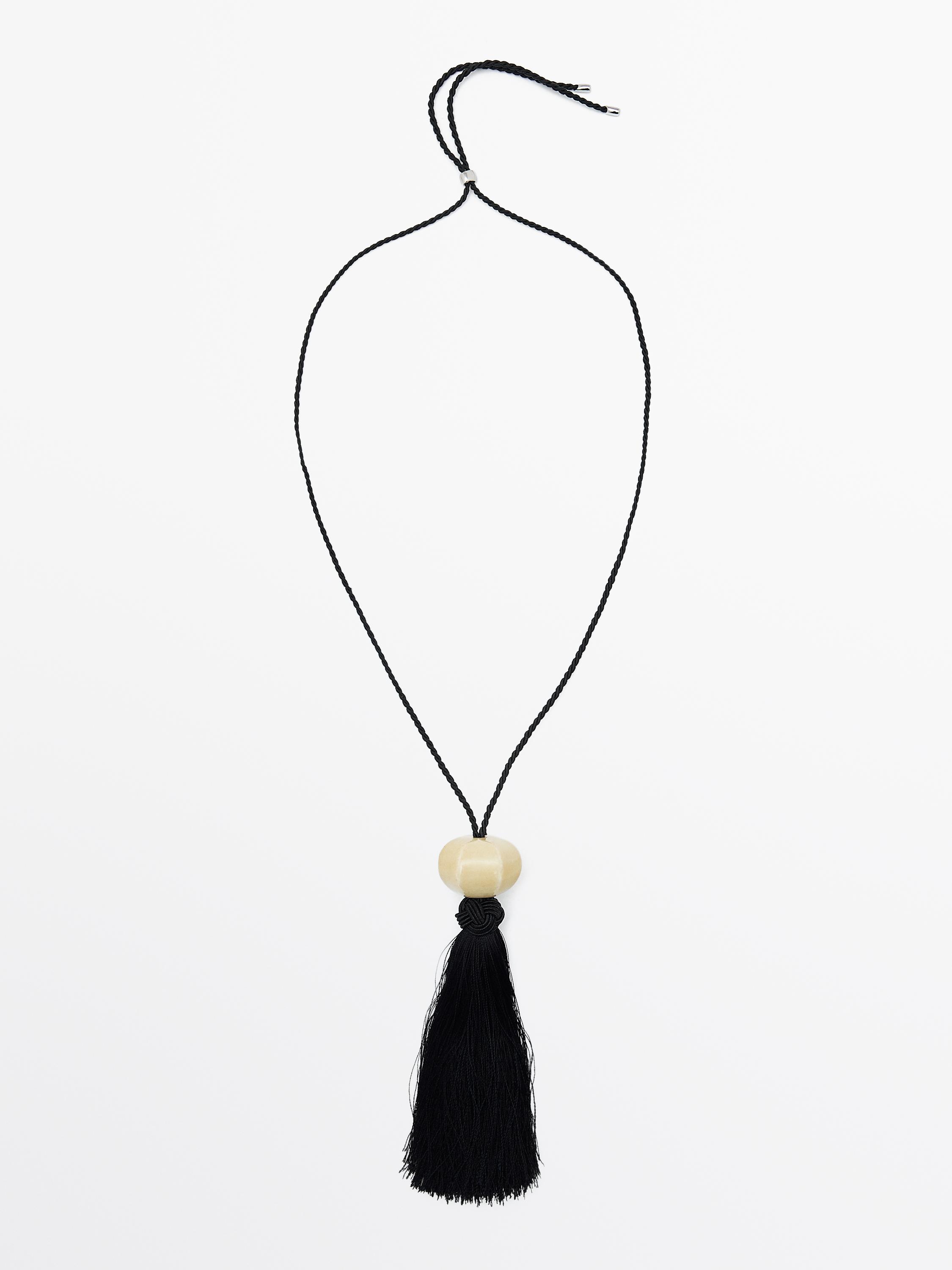 Ceramic tassel necklace