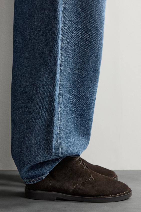 Ботинки Zara Leather, цвет: Коричневый