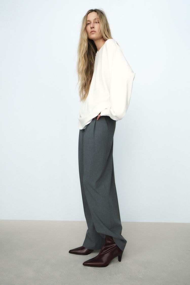レザキトゥンヒールショートブーツ - ボルドー | ZARA Japan / 日本