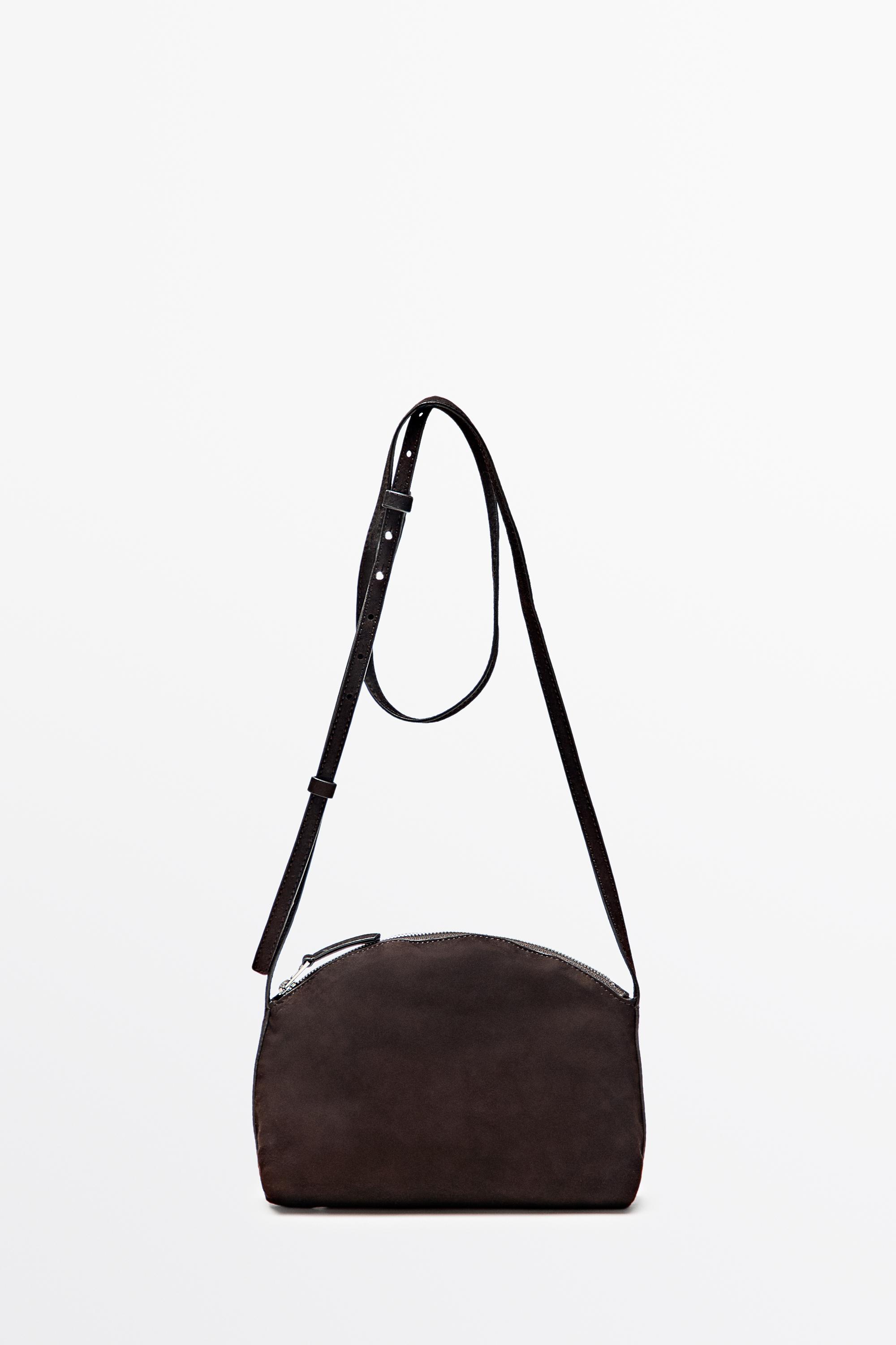 Sac à bandoulière en croûte de cuir