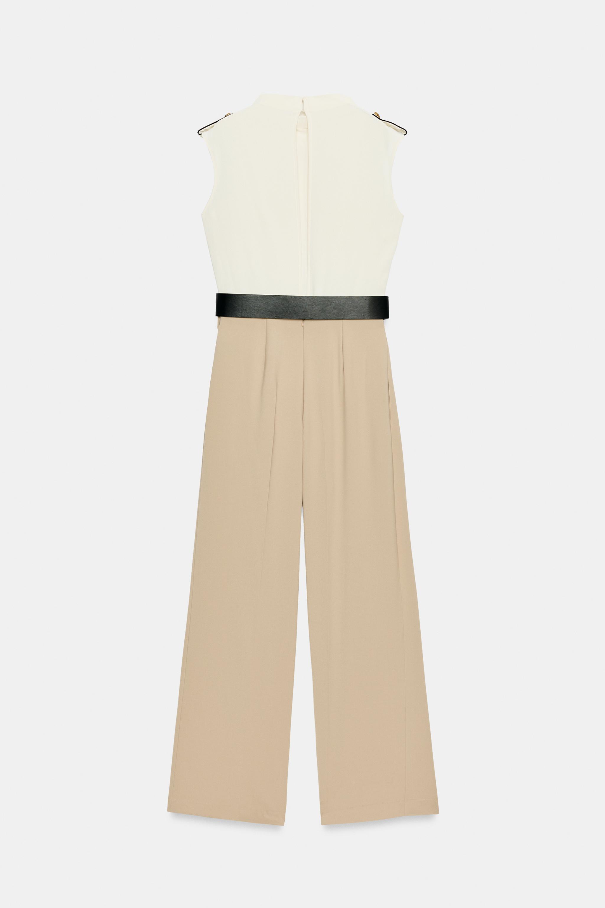 Женские комбинезоны Zara BELTED JUMPSUIT — фото 8