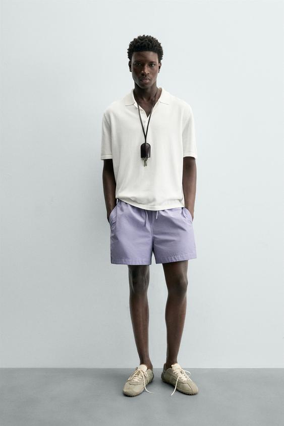 REGULAR FIT KNIT POLO SHIRT - White de Zara - Imagen 0