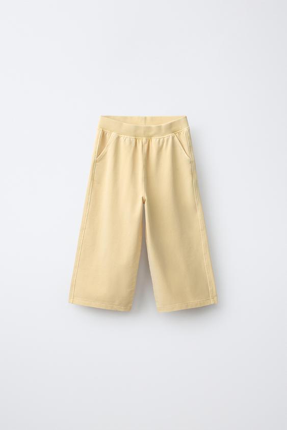 PLAIN WIDE-LEG TROUSERS - Vanilla by Zara - Image 0