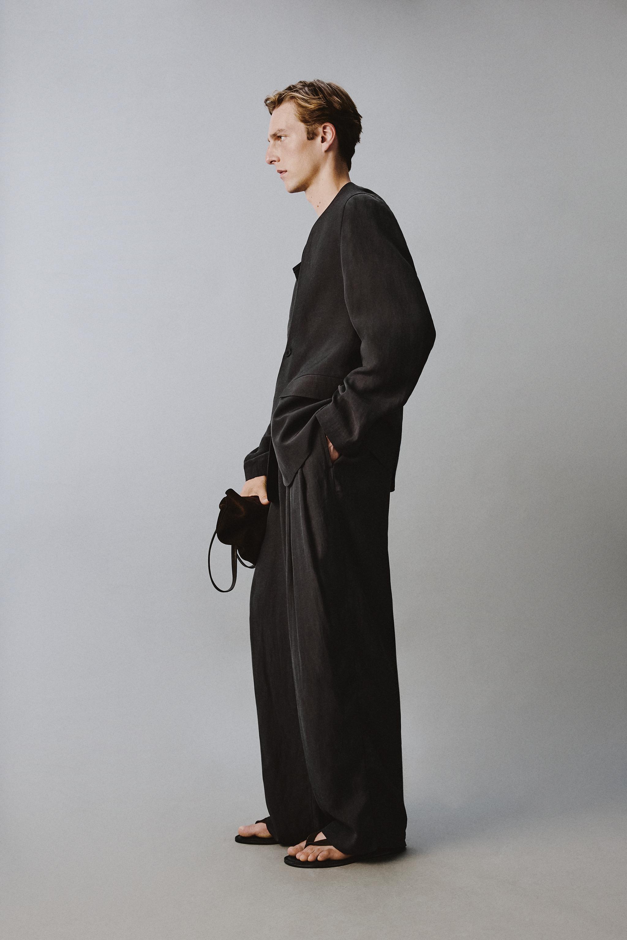 VESTE DE COSTUME SANS REVERS COUPE DÉCONTRACTÉE