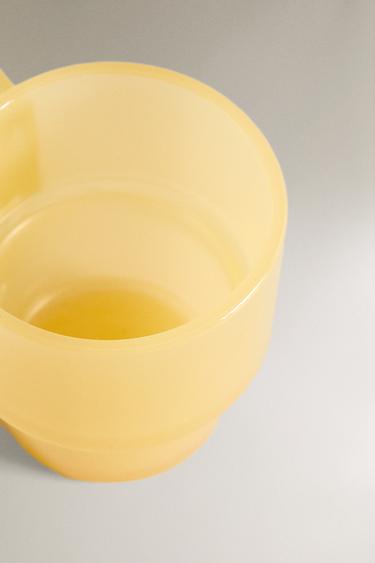 OPAQUE GLASS MUG - Yellow by Zara - Image 3