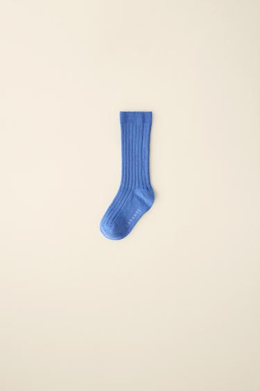 카라멜 런던 X 자라 리브드 롱 삭스 - Zara의 블루 - 이미지 0