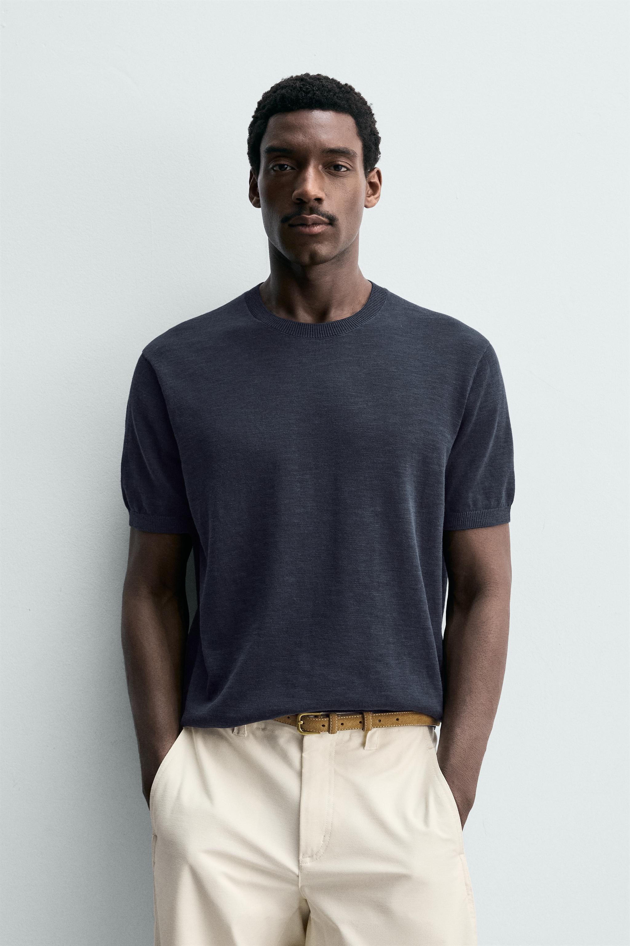 T-SHIRT EN MAILLE REGULAR FIT