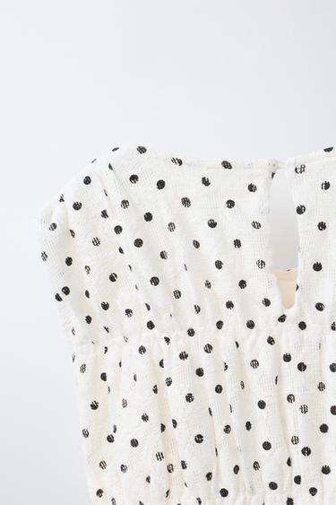 POLKA DOT DRESS - Black / White by Zara - Image 3