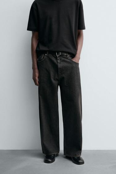 JEANS WIDE FIT - Marrón de Zara