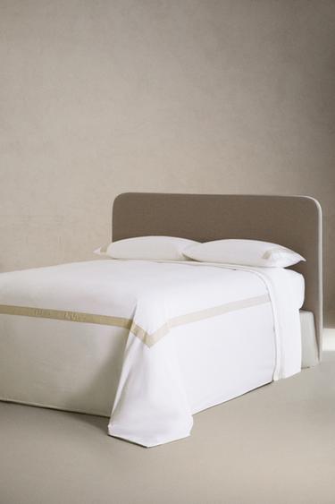 HOUSSE DE COUETTE COTON LISERÉ - Blanc de Zara - Image 1