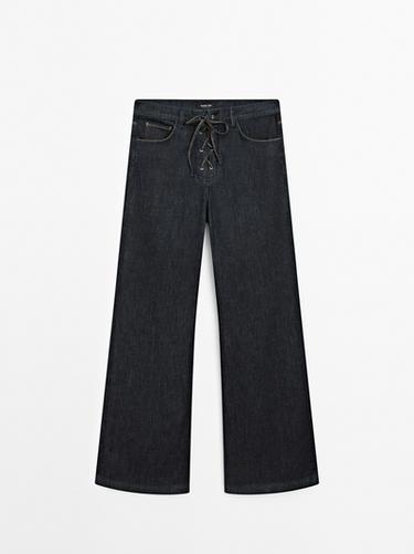 Zara Flared high-waist jeans - Blue