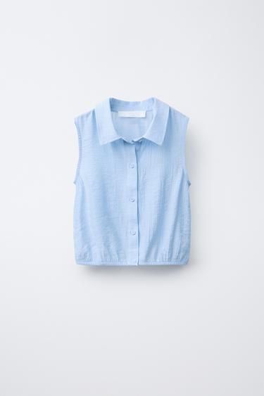 Zara TEXTURED SHIRT - Blue