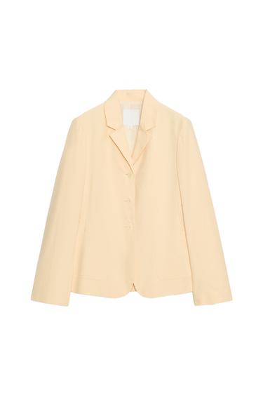 BLAZER POPELÍN ZW COLLECTION - Mantequilla de Zara