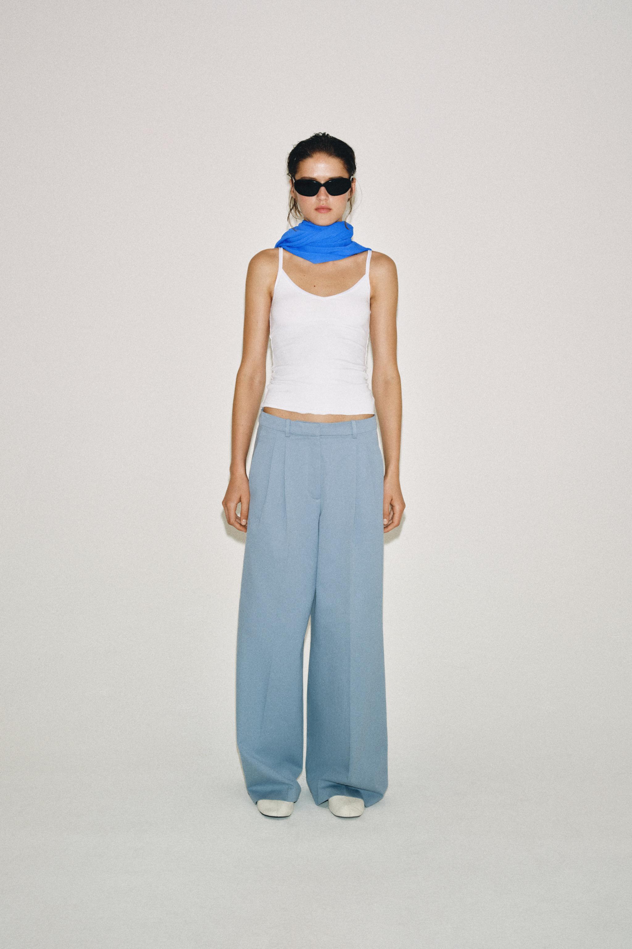 ZW COLLECTION PİLİLİ GENİŞ PAÇA PANTOLON - Görsel 4