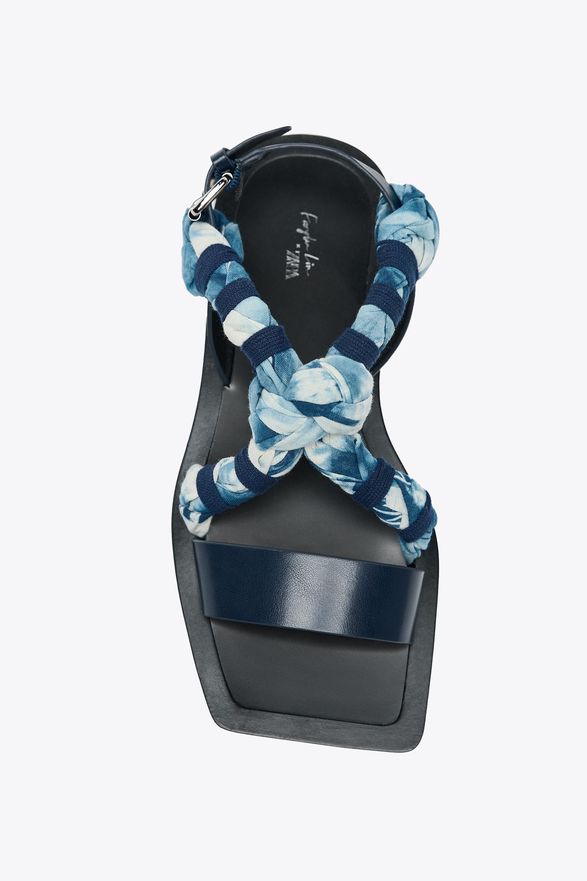 ZARA ストラップサンダル X FANGLU LIN 2795/520 フラット ストラップ スライドサンダル X FANGLU LIN - マルチ