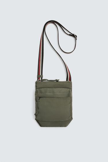 MALA A TIRACOLO NYLON BOBBY GILLESPIE X ZARA - Verde da Zara