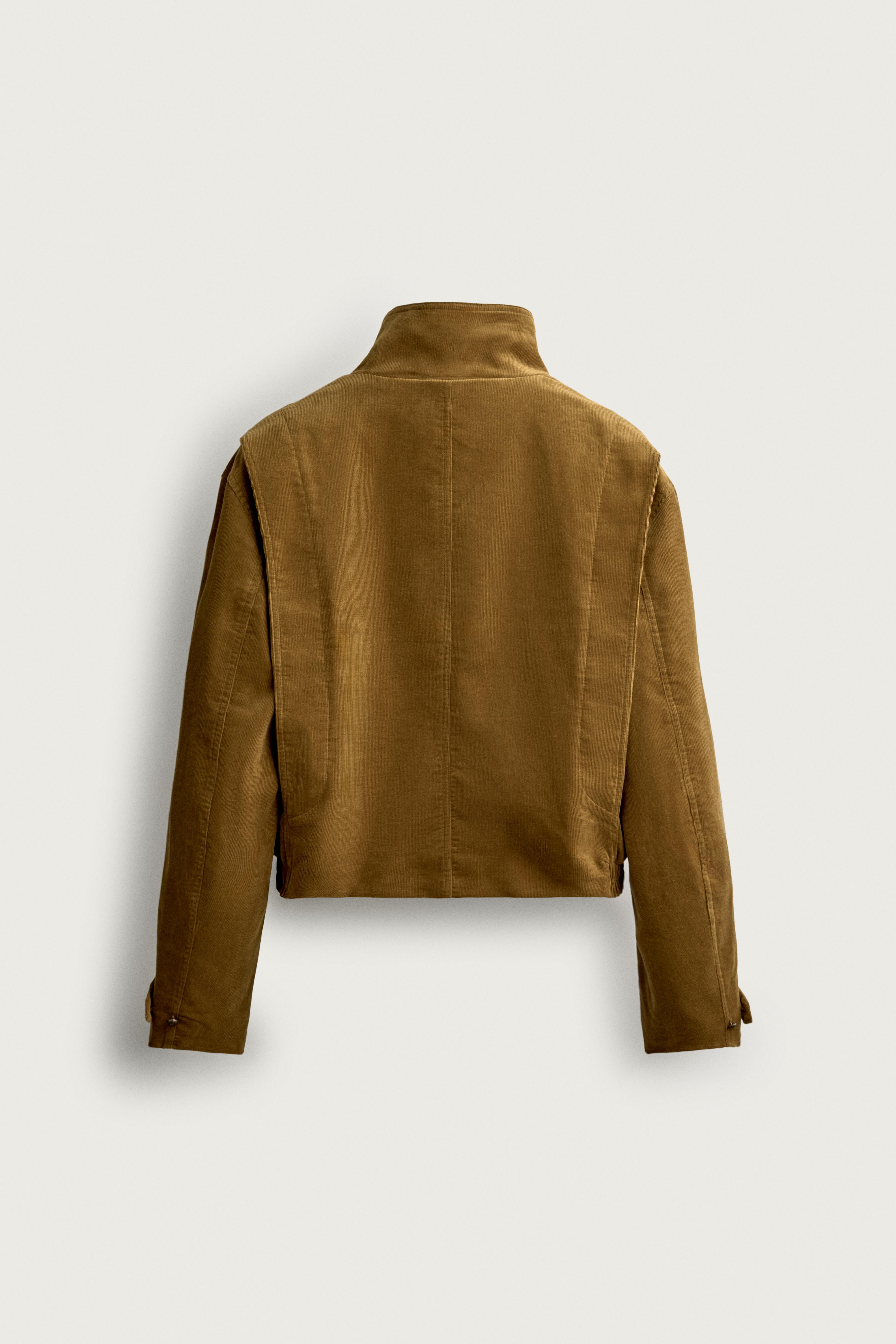 CROPPED CORDUROY DOUBLE-BREASTED JACKET