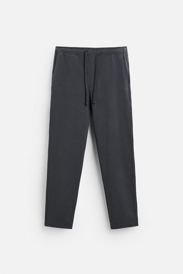 PANTALLONA ME BEL JOGGER CONFORT - Gri në bojëqielle nga Zara