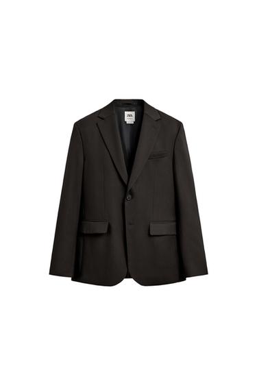BLAZER DE TERNO 100% LÃ - Marrom da Zara