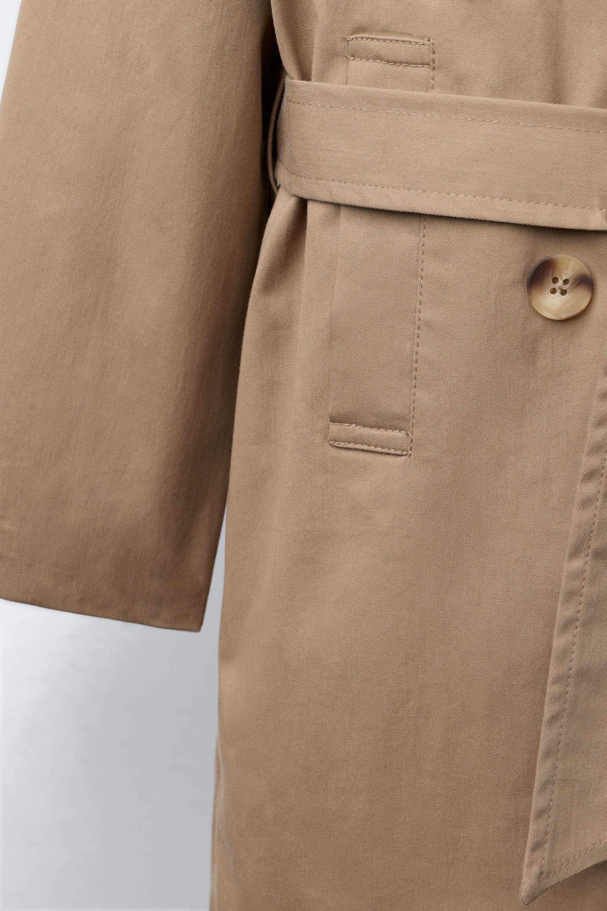 ロングベルトトレンチコート - きつね色 | ZARA Japan / 日本