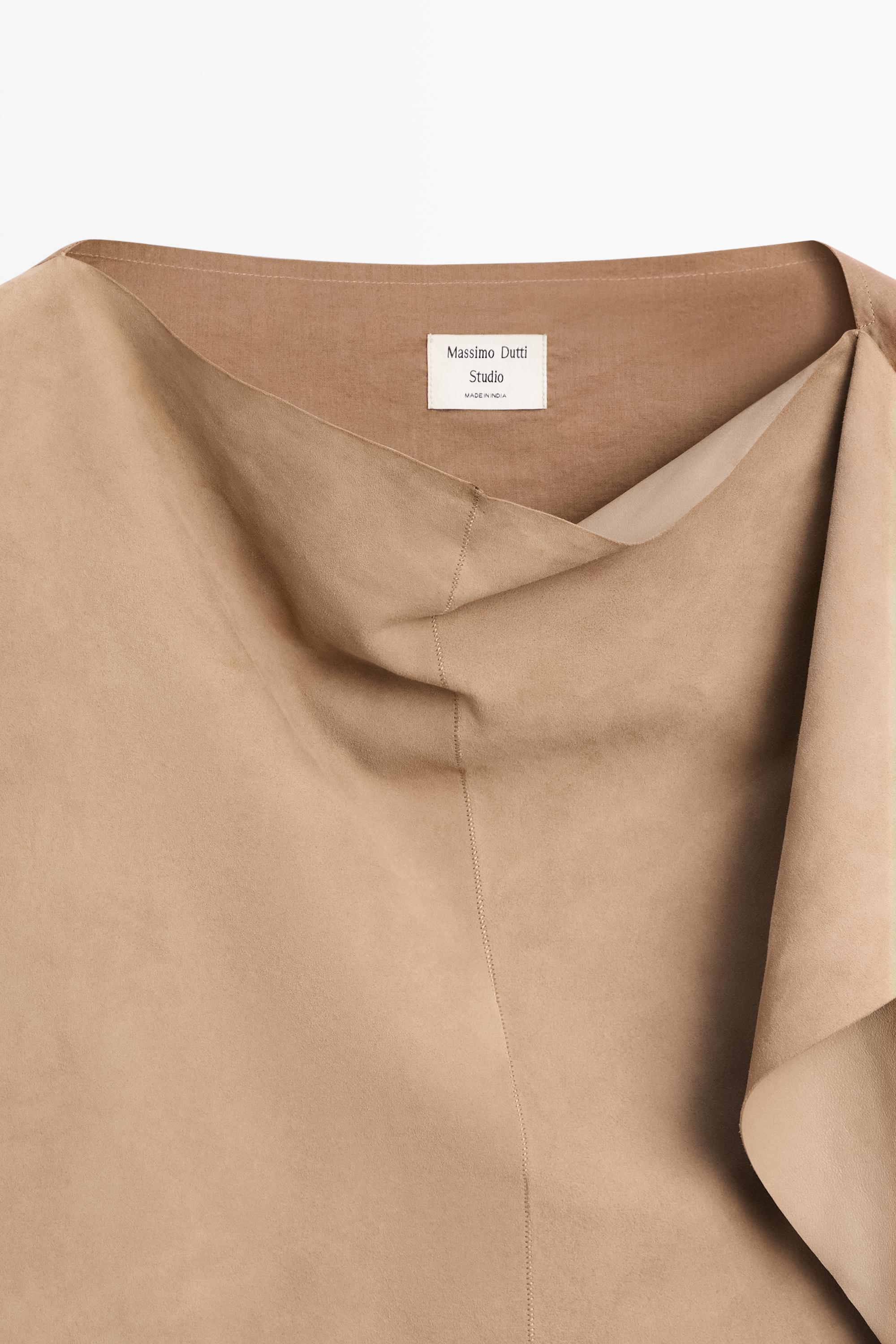 Asymmetric suede top - STUDIO