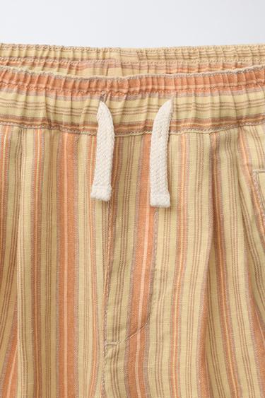 RELAXED STRIPED TROUSERS - Orange by Zara - Image 2