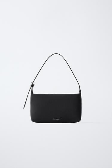 NYLON SHOULDER BAG - Black by Zara - Image 0