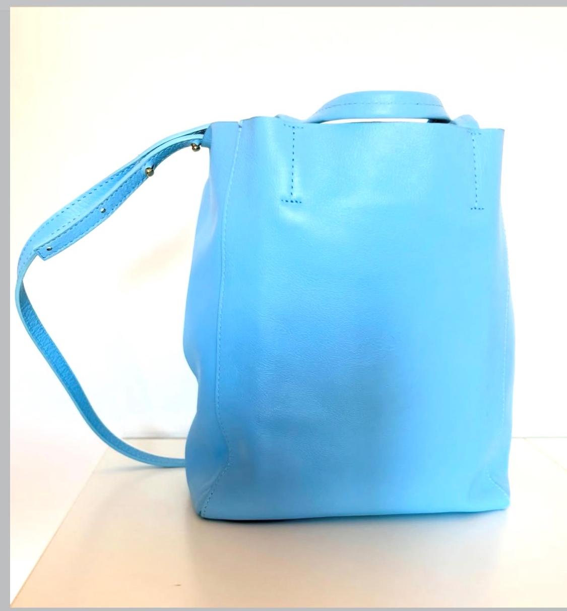 ΜΙΝΤΙ ΤΣΑΝΤΑ SHOPPER ΑΠΟ ΔΕΡΜΑ - Image 2