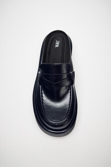CHUNKY SOLE MULE LOAFERS - Black by Zara
