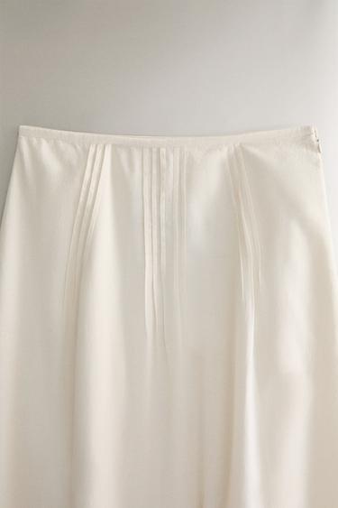LACE SKIRT WITH PINTUCKS - Ivory by Zara - Image 1