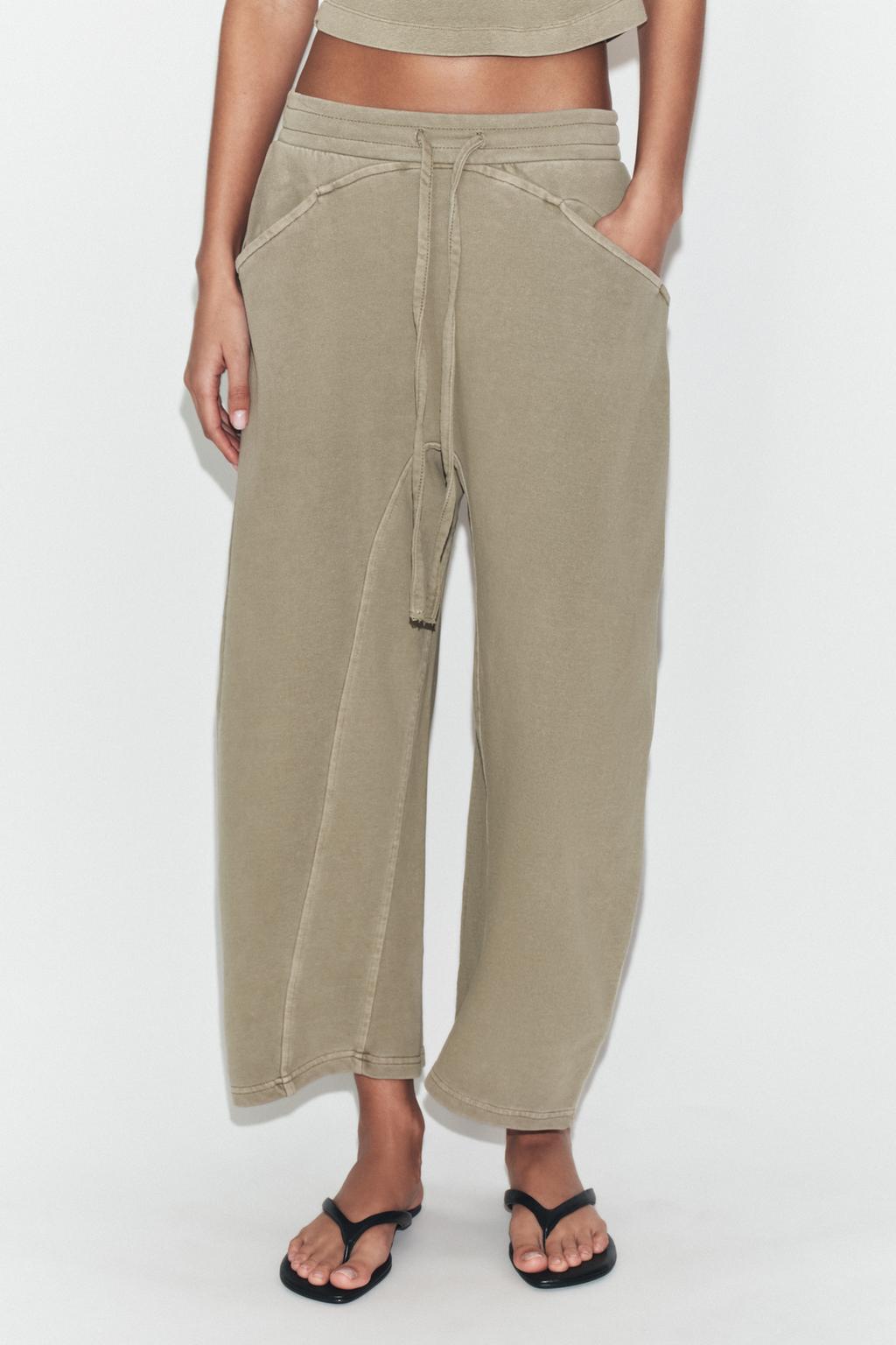 WASHED EFFECT FLEECE PANTS