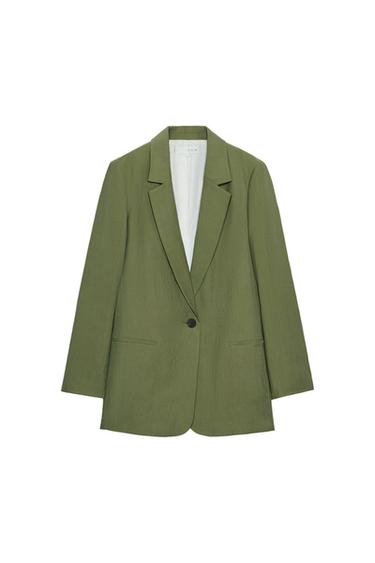 BLAZER BOTÓN - Khaki de Zara