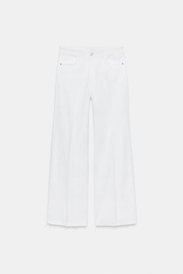 Z1975 MID-WAIST STRAIGHT JEANS - White by Zara - Image 7